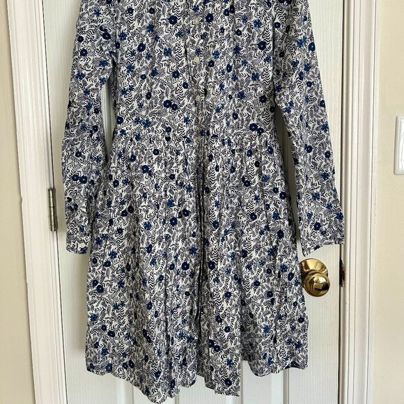 J.Crew Factory Blue Floral Dress - Picture 2 of 8